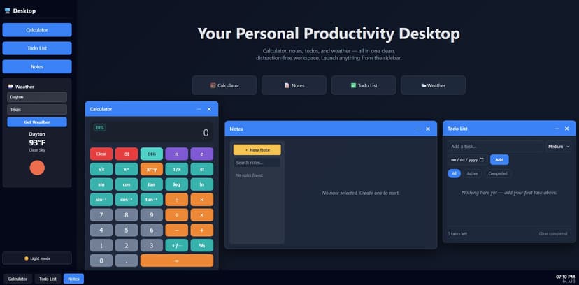 Productivity Desktop Preview